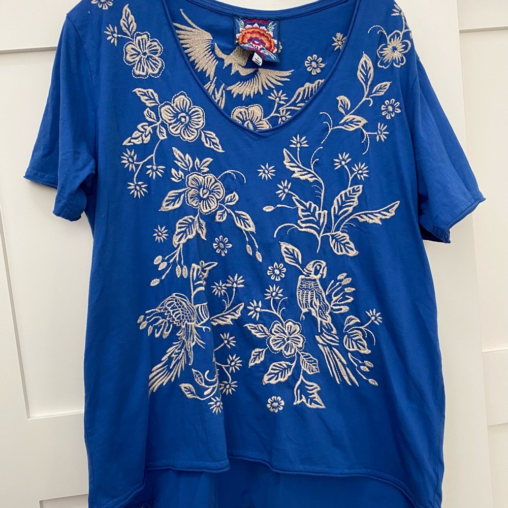 Johnny Was Embroidered T-shirt